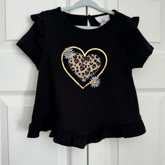 Toddler girl leopard heart set - Picture 4 of 5
